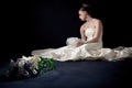 Desperate Bride In Studio Royalty Free Stock Photo