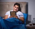 Desperate man divorced in bed