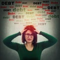 Debt and financial problems Royalty Free Stock Photo