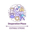 Desperation phase concept icon