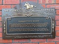 Memorial plaque to The Pony Express 1