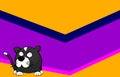 Despondent Little ball cat cartoon background
