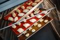 dessert baking on baking trays in the oven