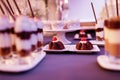 Dessert bar detail, chocolate cupcakes