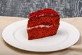 dessert biscuit cake red velvet with cream