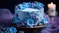 dessert blue cake food