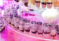 Dessert buffet during a wedding. Royalty Free Stock Photo