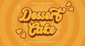 Dessert Cake Editable Text Effect Template Royalty Free Stock Photo