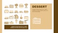 dessert cake food sweet landing header vector Royalty Free Stock Photo