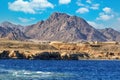 dessert coast of sharm el sheikh, egypt. Blue sky with clouds Royalty Free Stock Photo