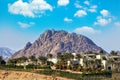 dessert coast of sharm el sheikh, egypt. Blue sky with clouds Royalty Free Stock Photo