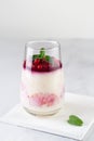 Dessert of cream and berries in a glass Royalty Free Stock Photo