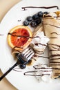 Dessert Crepes with Fruit