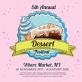 Dessert festival poster template