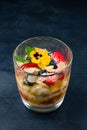 dessert with fresh berries and fruits in a glass Royalty Free Stock Photo