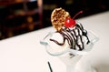 Dessert of ice cream Royalty Free Stock Photo