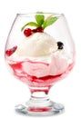 Dessert - Ice Cream and Fresh Berries Royalty Free Stock Photo