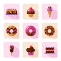 Dessert icons set.