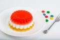 Dessert jelly layered color Royalty Free Stock Photo