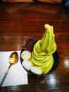 Dessert Matcha Ice Cream Royalty Free Stock Photo