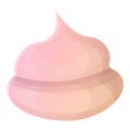 Dessert meringue icon, cartoon style