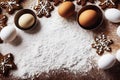 Dessert for New Year's holiday in form of delicious gingerbread cookies