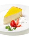 Dessert - Orange Cheesecake Royalty Free Stock Photo