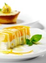 Dessert - Orange Cheesecake Royalty Free Stock Photo