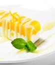 Dessert - Orange Cheesecake Royalty Free Stock Photo