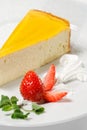 Dessert - Orange Cheesecake Royalty Free Stock Photo