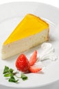 Dessert - Orange Cheesecake Royalty Free Stock Photo