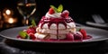 Dessert of protein meringue Royalty Free Stock Photo