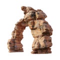 Dessert Rock Arch on Transparent Background - Ai Generated Royalty Free Stock Photo