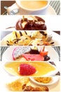 Dessert set in restaurants Royalty Free Stock Photo