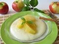 Dessert with stewed apples Royalty Free Stock Photo