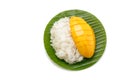 Dessert sweet sticky rice with mango coconut milk