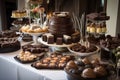 dessert table, filled with a variety of fabulous chocolate treats for guests to enjoy
