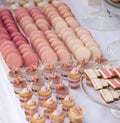 Dessert table for a wedding party Royalty Free Stock Photo