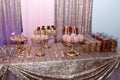 Dessert table for 15 years and sweet 16 party