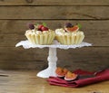 Dessert tartlets from shortcrust pastry with meringue