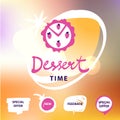 Dessert time. Template image banner, poster, flyer, invitation f
