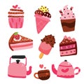 Dessert vector collection design Royalty Free Stock Photo