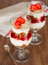 Dessert with yogurt and granola