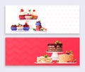 Desserts Banners Set