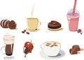 Desserts and Drinks icon set