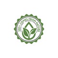 100% Organic Natural Badge Label Seal Sticker logo design Royalty Free Stock Photo