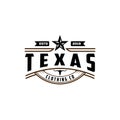 Vintage Retro Western Country Emblem Texas Logo design