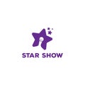 Star Mic Artist Show Podcast Concert Logo Design Royalty Free Stock Photo
