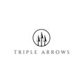 Simple Minimalist 3 Three Triple Arrow Logo Design Vector