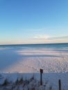 Sunset on the beach whitesand Clearwater Royalty Free Stock Photo